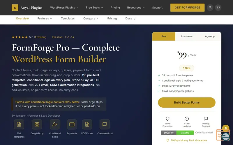 Screenshot of FormForge