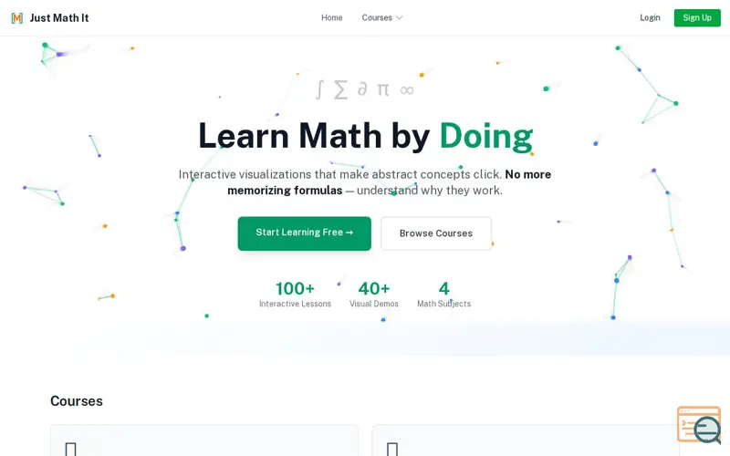 Screenshot of Justmathit