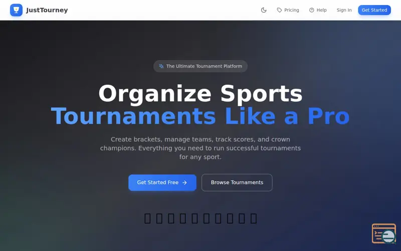 Screenshot of JustTourney