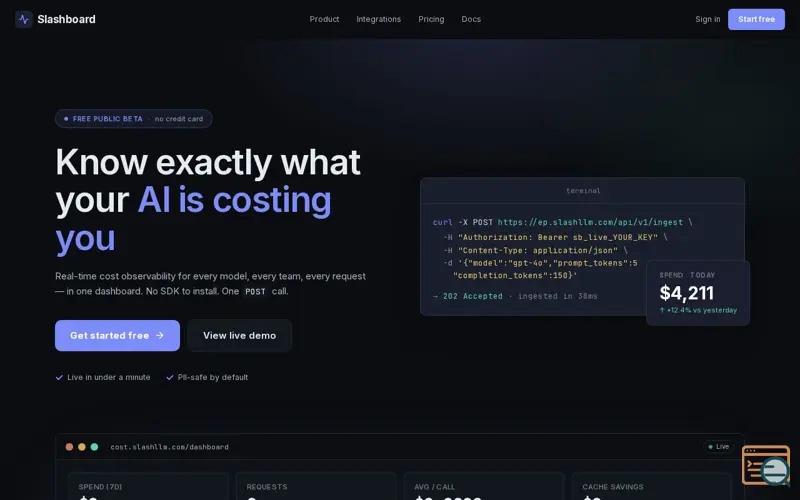 Screenshot of Slashboard