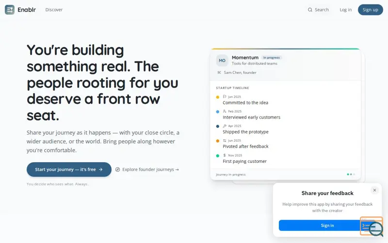 Screenshot of Enablr