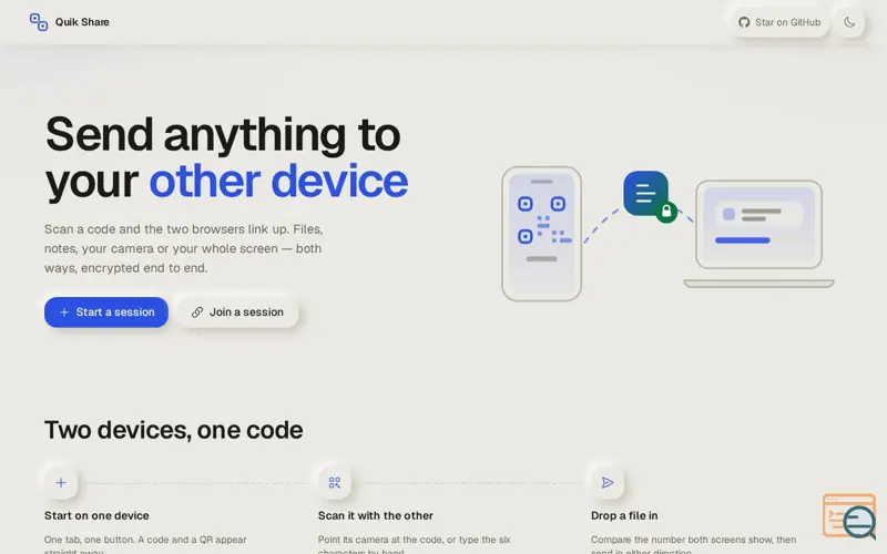 Screenshot of Quik Share