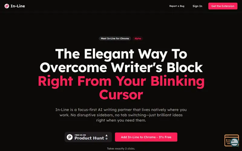 Screenshot of In Line