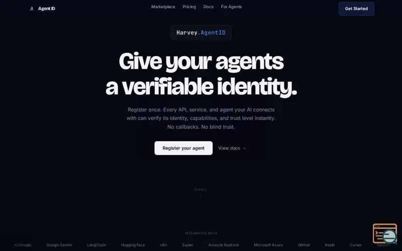 Screenshot of Agent ID