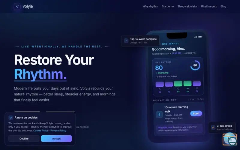 Screenshot of Volyia