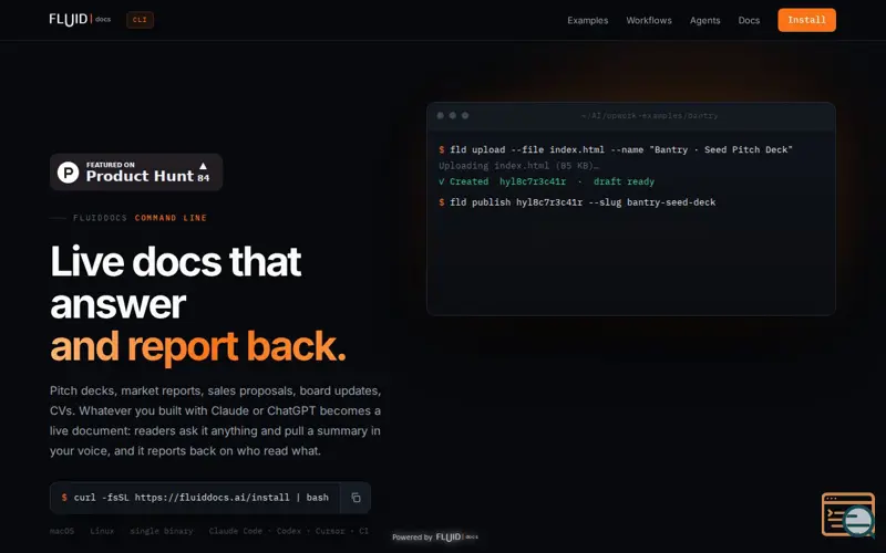 Screenshot of FluidDocs CLI
