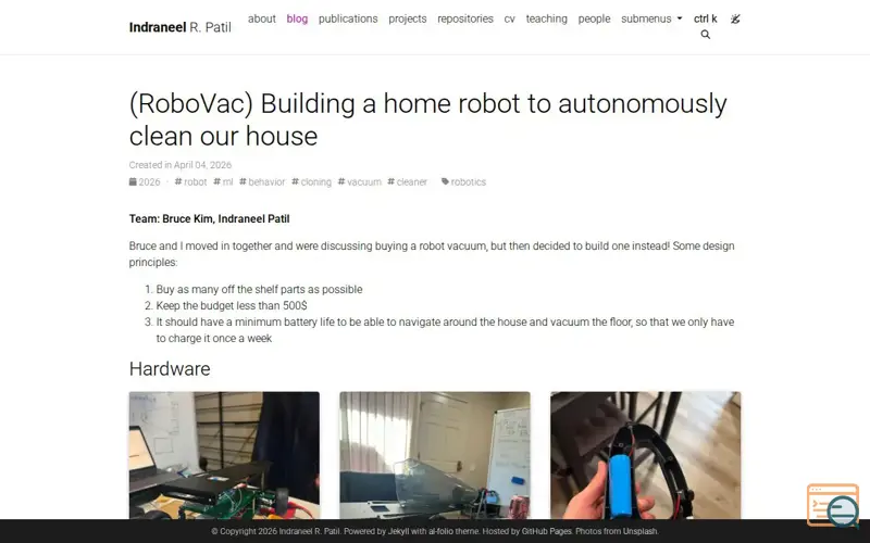 Screenshot of We built a camera only robot vacuum for less than 300$ (Well almost), a launch using Dimensions