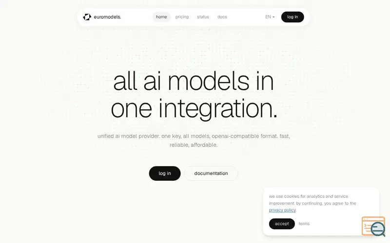 Screenshot of euromodels