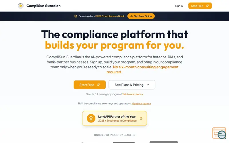 Screenshot of CompliSun Guardian, a launch using WordPress.com DNS