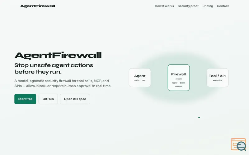 Screenshot of AgentFirewall — Real