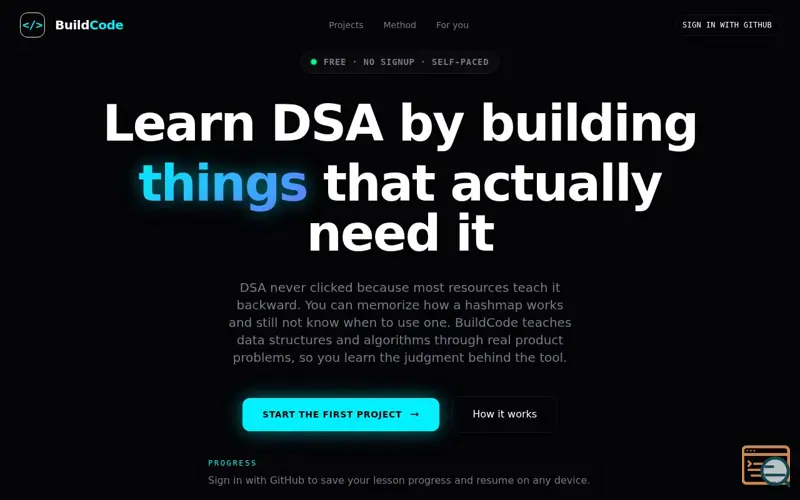 Screenshot of BuildCode