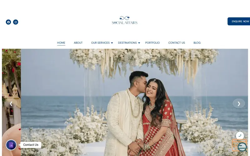 Screenshot of Wedding Planner in Thailand, a launch using Visual Portfolio
