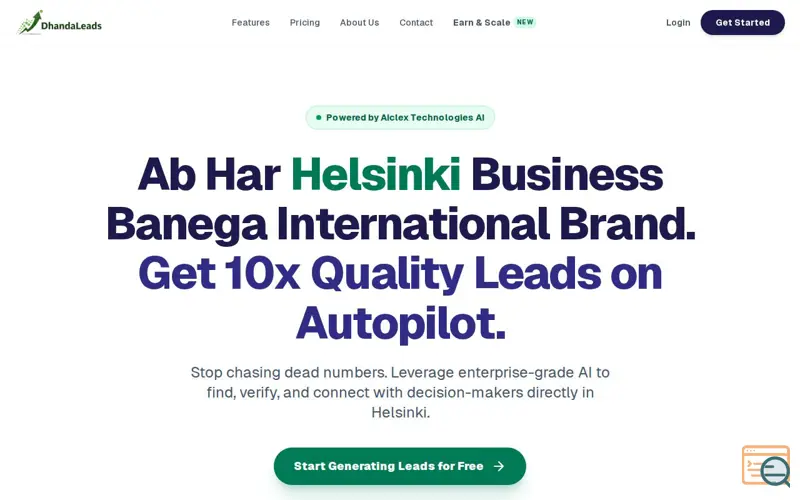 Screenshot of DhandaLeads