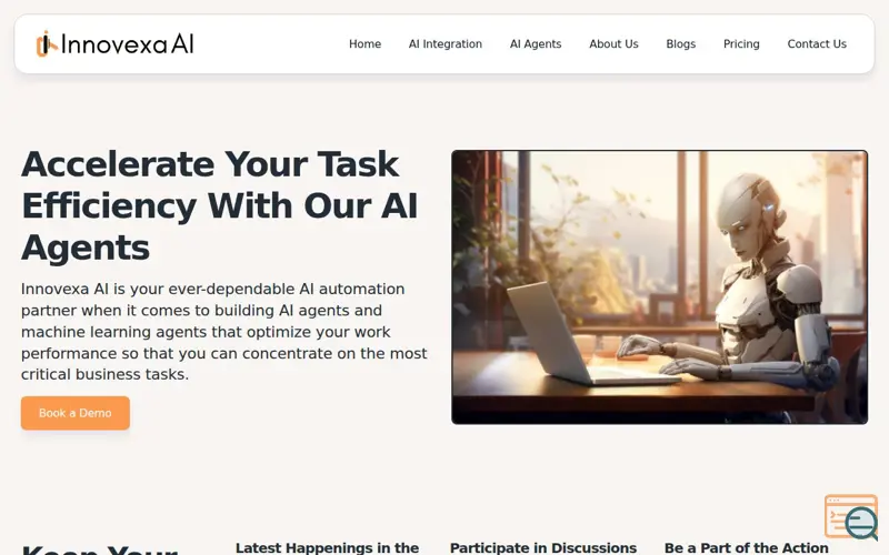 Screenshot of Innovexa AI