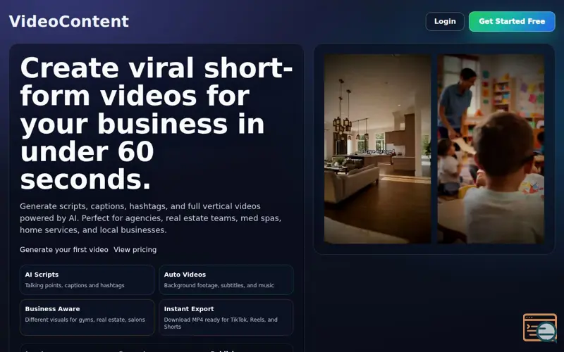 Screenshot of VideoContent