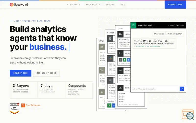 Screenshot of Upsolve AI