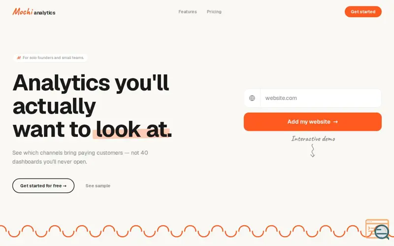 Screenshot of Mochi Analytics