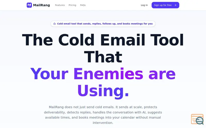 Screenshot of MailRang