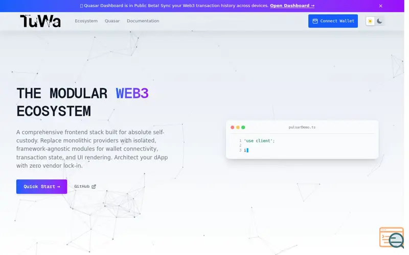 Screenshot of TUWA