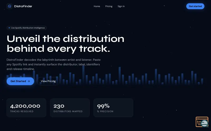 Screenshot of DistroFinder