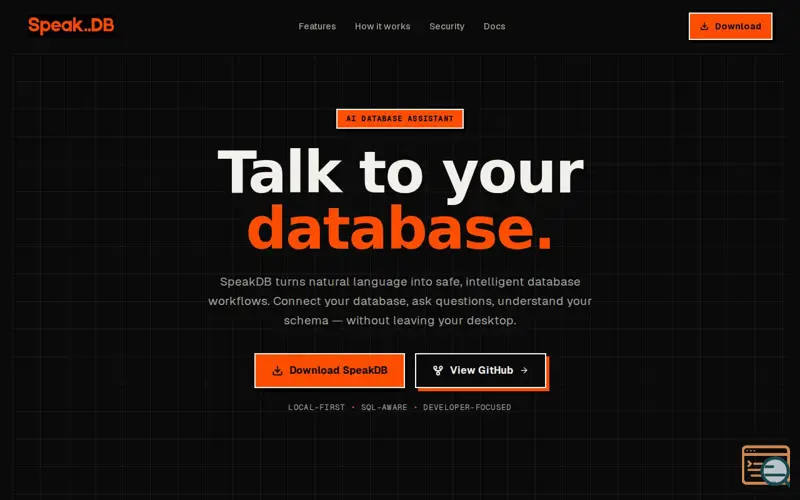 Screenshot of SpeakDB