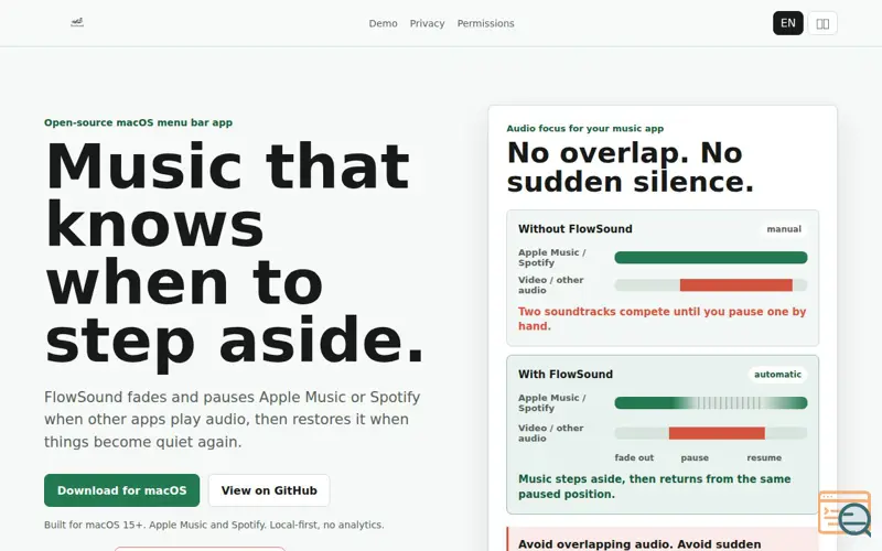 Screenshot of FlowSound