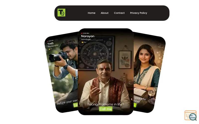 Screenshot of Talktofriend app