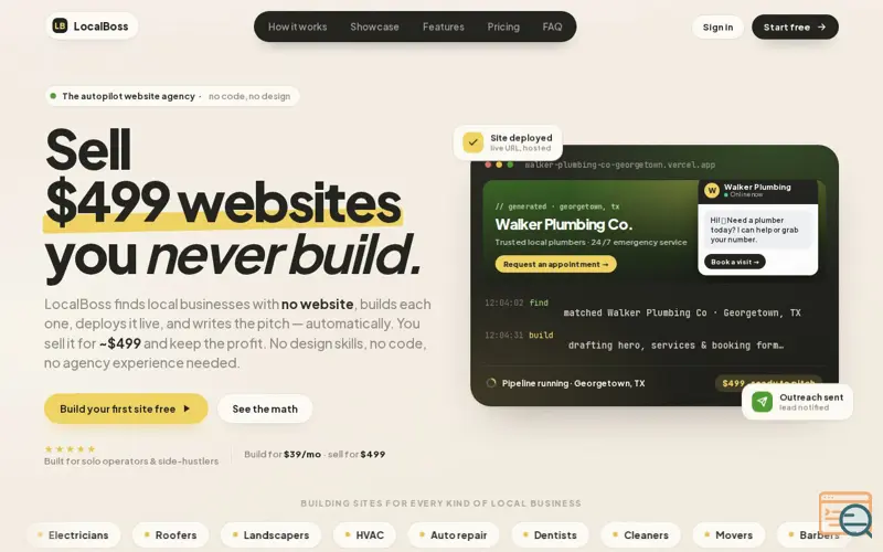 Screenshot of LocalBoss