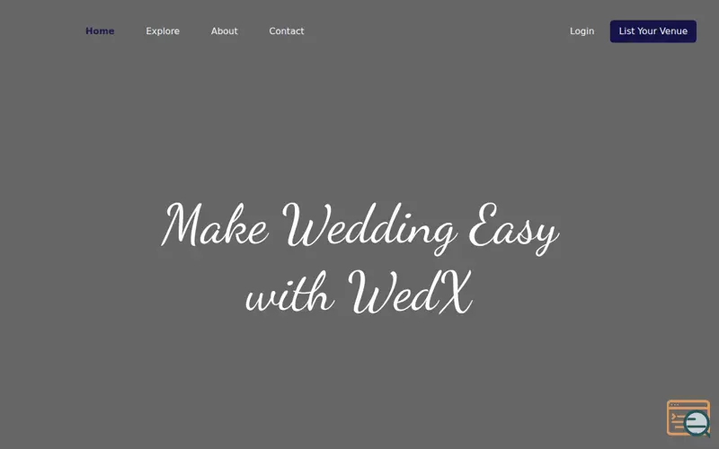 Screenshot of Wedx