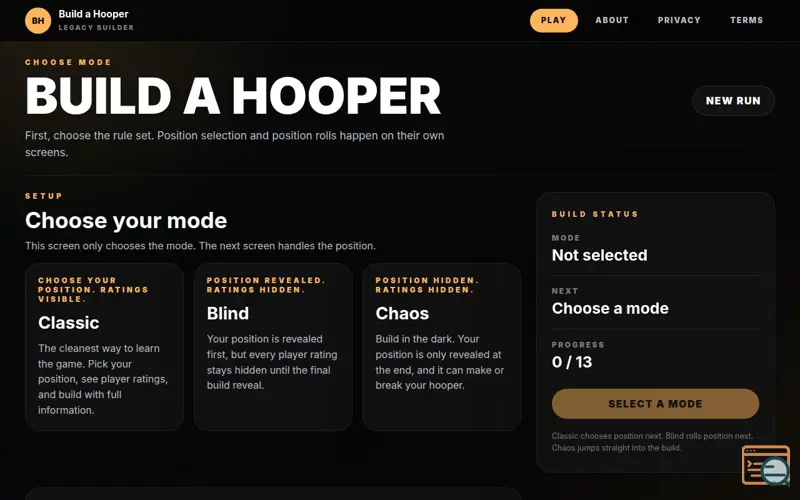 Screenshot of Build a Hooper