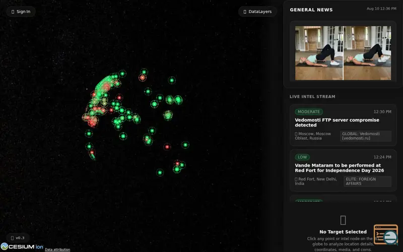 Screenshot of VisionSphere