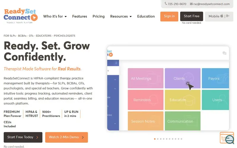 Screenshot of ReadySetConnect, a launch using Tutor LMS