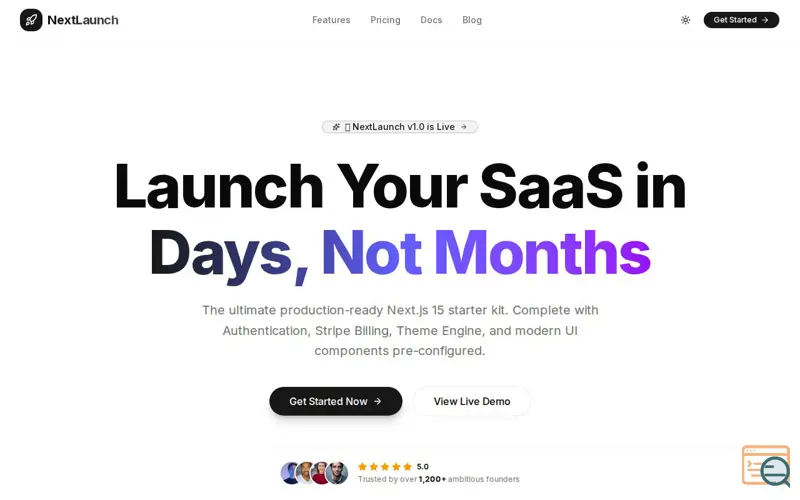 Screenshot of NextLaunch