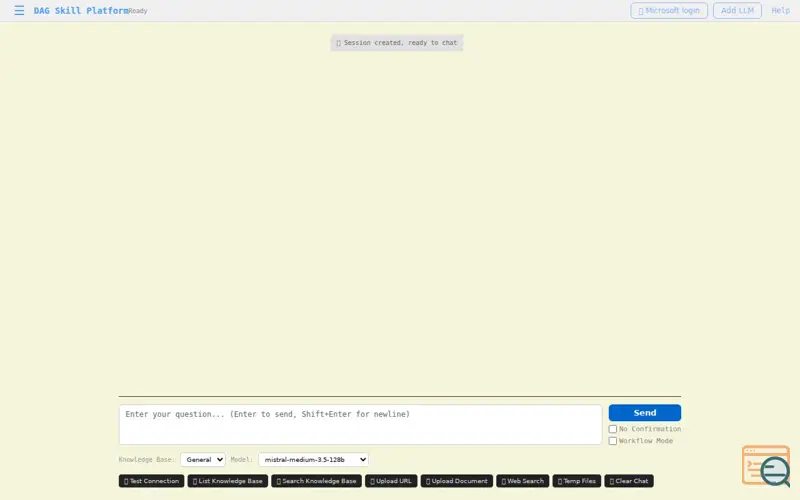 Screenshot of DAG Skill Platform