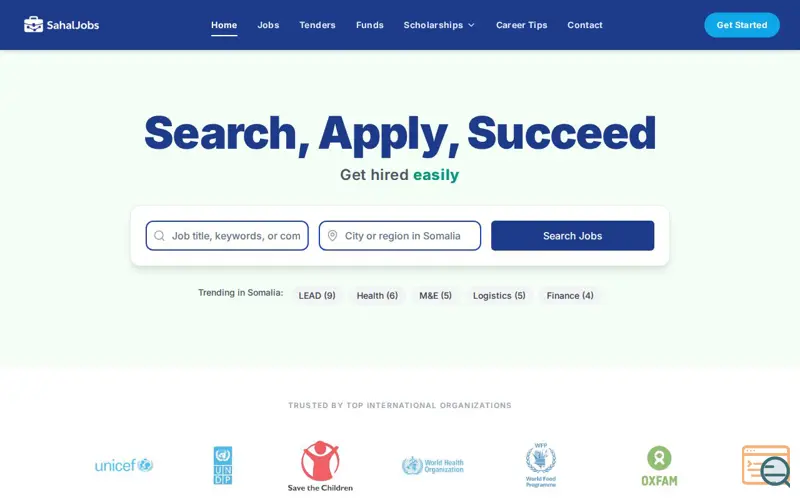 Screenshot of SahalJobs