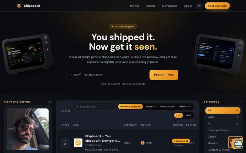 Screenshot of Shipboard