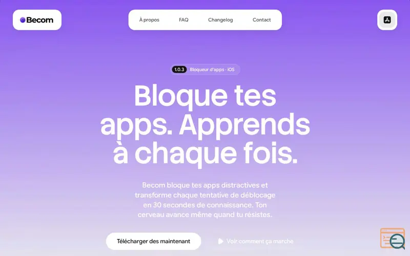 Screenshot of Becom