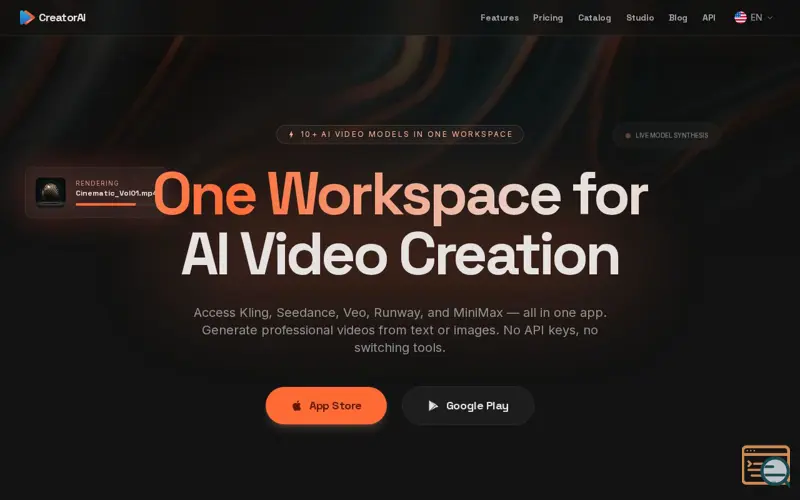 Screenshot of Creator AI