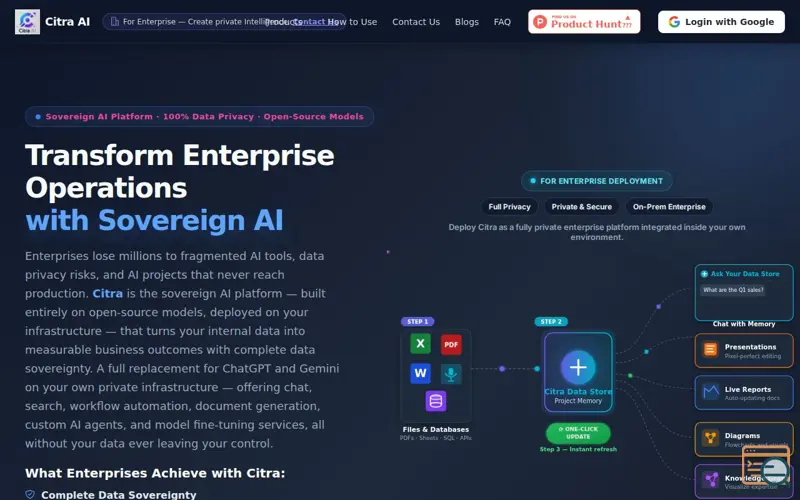Screenshot of Citra AI, a launch using Miro