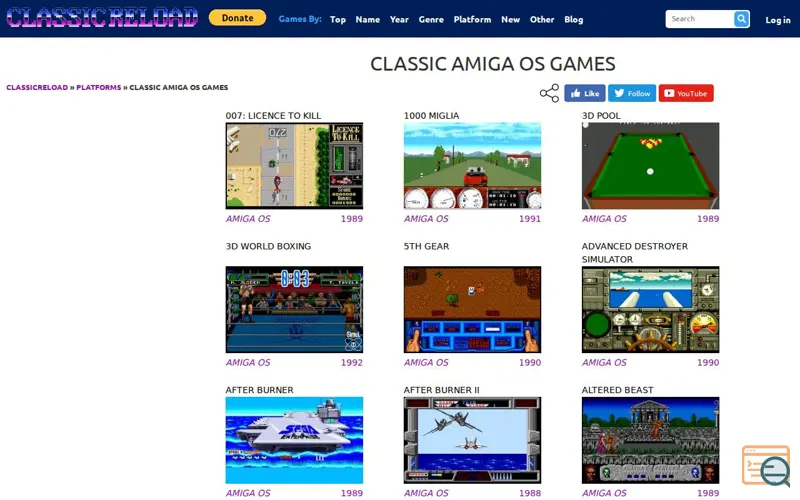 Screenshot of Dive into Amiga.games