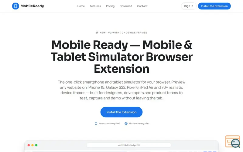 Screenshot of MobileReady