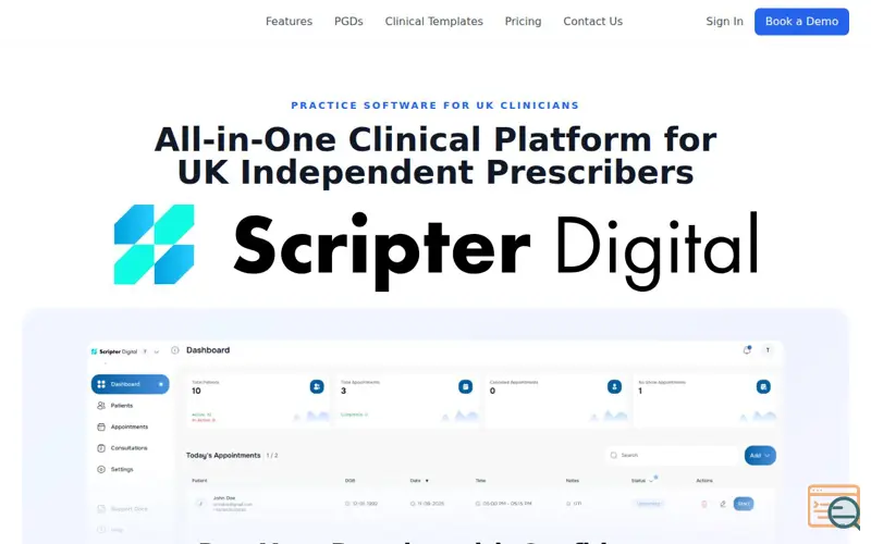 Screenshot of Scripter Digital
