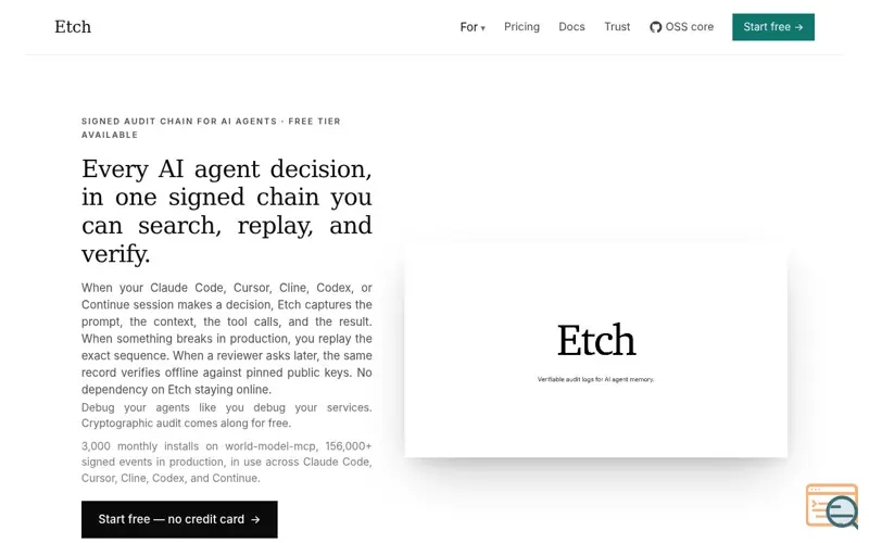 Screenshot of Etch