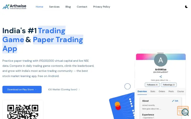 Screenshot of Arthhwise: Learn, Trade, Play