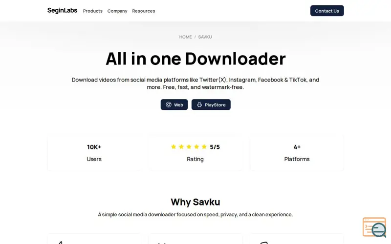 Screenshot of Savku