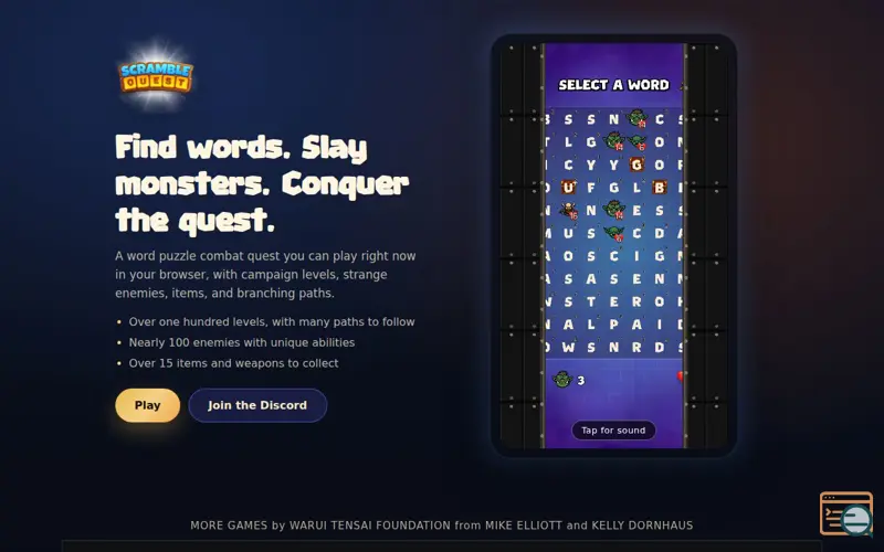 Screenshot of Scramble Quest