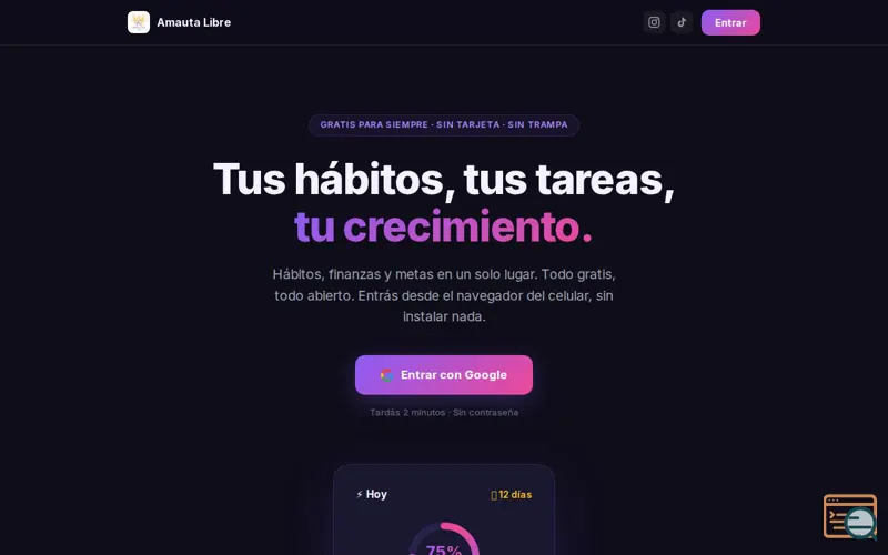 Screenshot of AMAUTA Libre