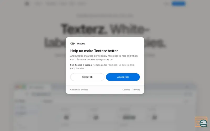 Screenshot of Texterz.ai