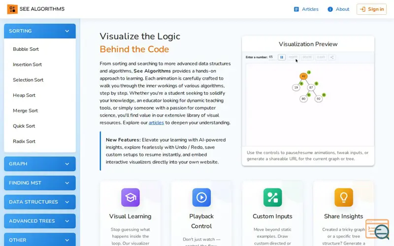 Screenshot of See Algorithms