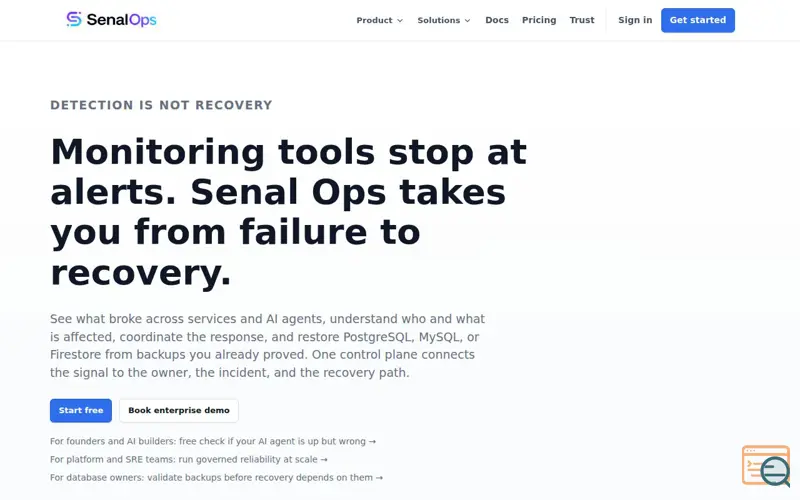 Screenshot of Senal Ops